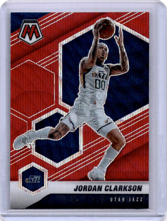 2020-21 Panini Mosaic #2 Jordan Clarkson Mosaic Red Wave