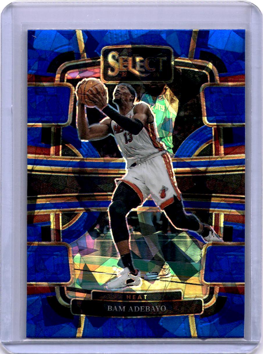 2023-24 Panini Select #59 Bam Adebayo Blue Cracked Ice Prizms