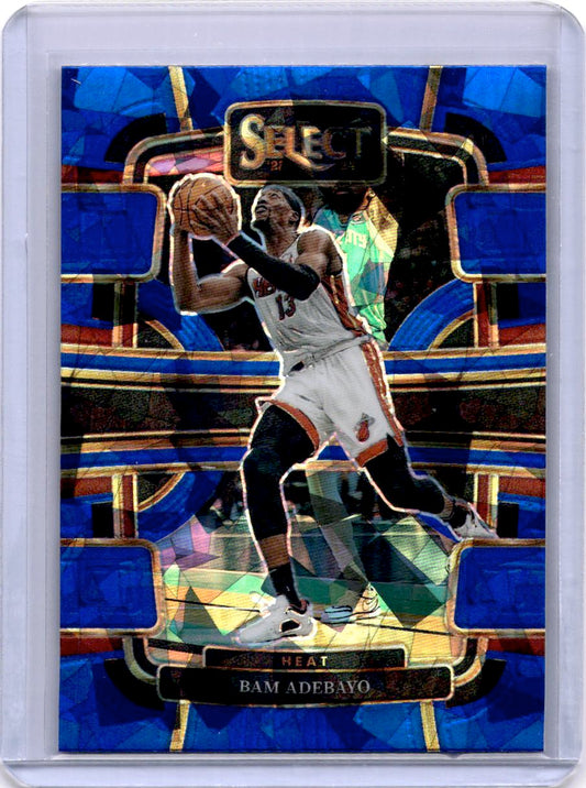 2023-24 Panini Select #59 Bam Adebayo Blue Cracked Ice Prizms