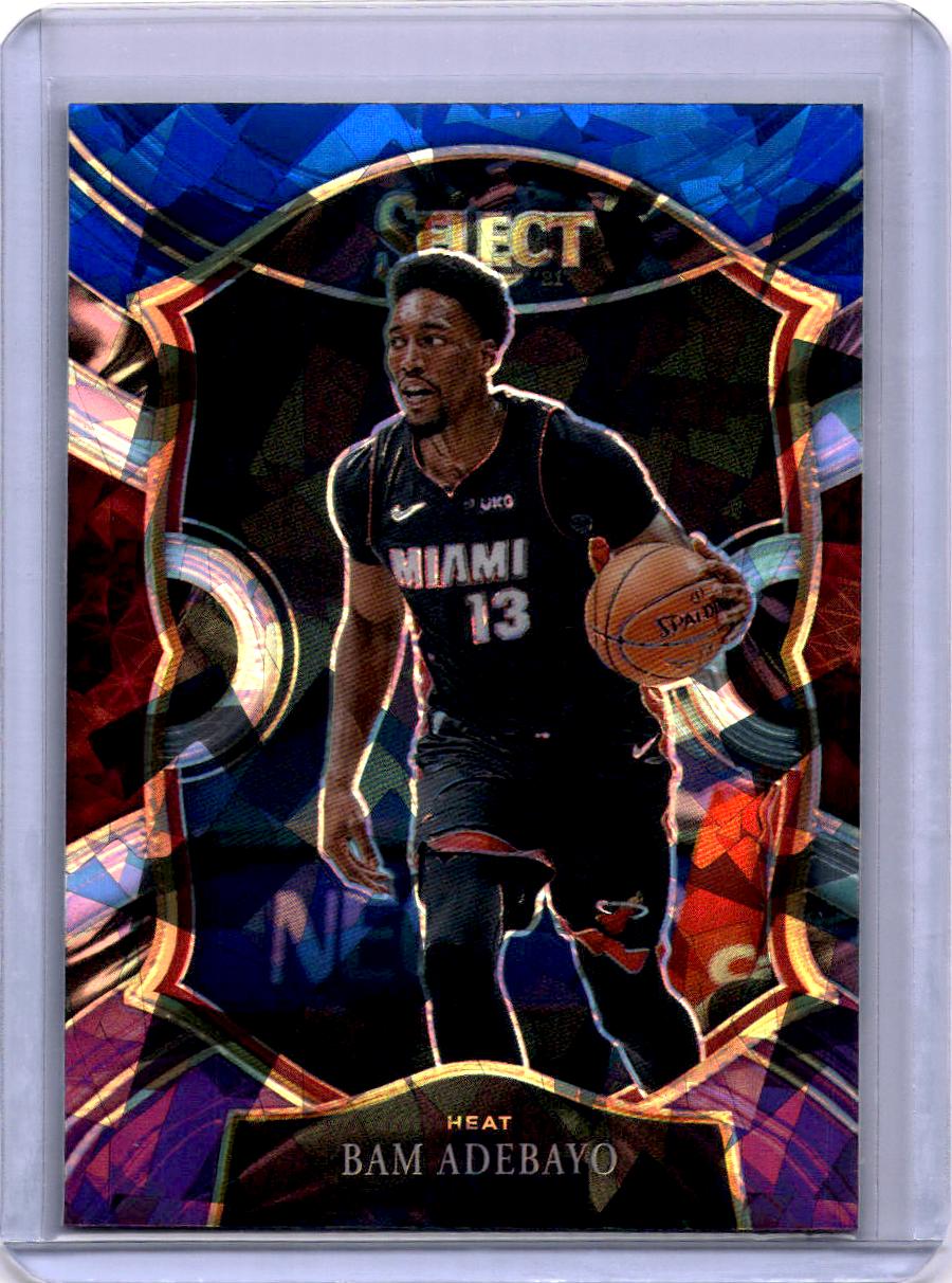 2020-21 Panini Select #8 Bam Adebayo Blue White Purple Cracked Ice