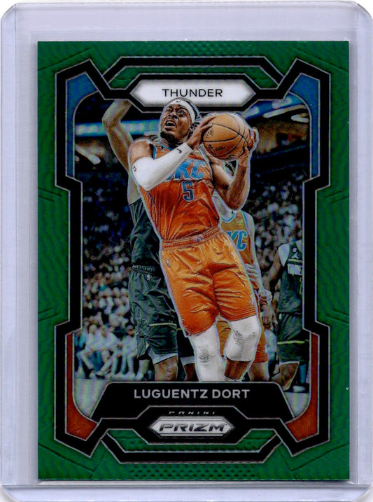2023-24 Panini Prizm #254 Luguentz Dort Prizms Green