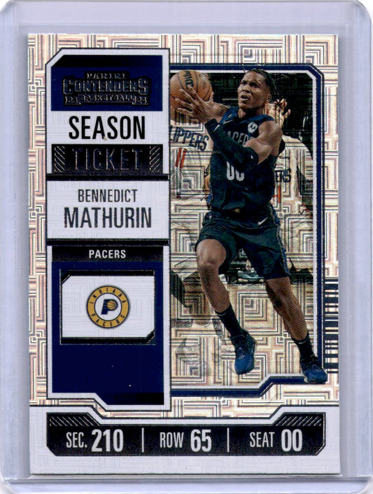 2023-24 Panini Contenders #10 Bennedict Mathurin Season Ticket Mojo