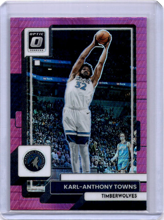 2022-23 Donruss Optic #50 Karl-Anthony Towns Hyper Pink