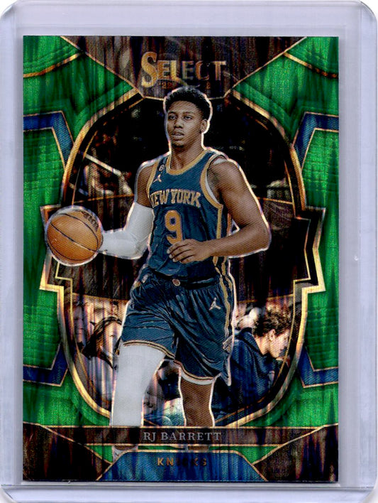 2022-23 Panini Select #33 RJ Barrett Green Shock Prizms