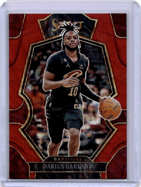 2022-23 Panini Select #106 Darius Garland Red Wave Prizms