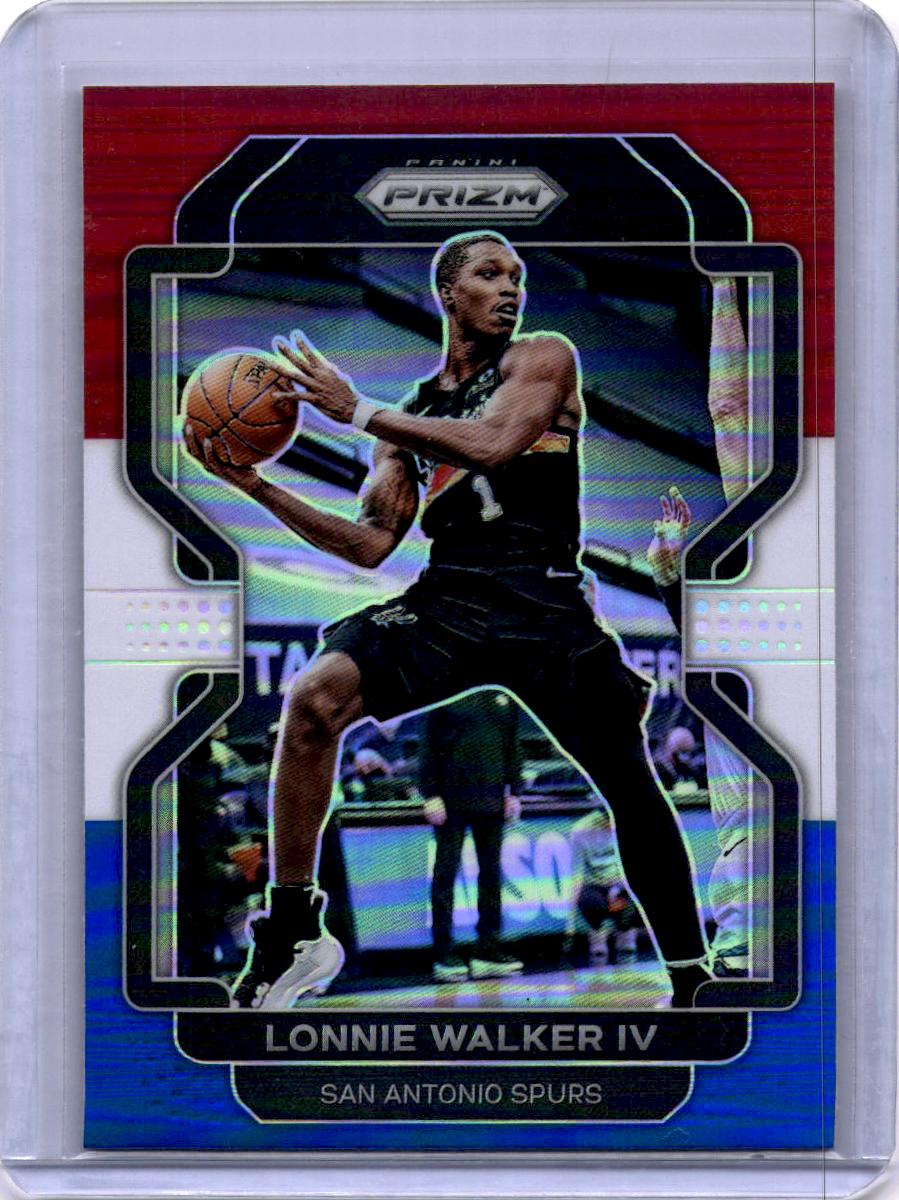 2021-22 Panini Prizm #36 Lonnie Walker IV Red White and Blue