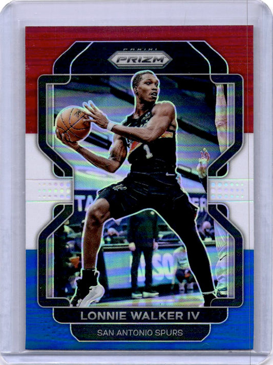2021-22 Panini Prizm #36 Lonnie Walker IV Red White and Blue