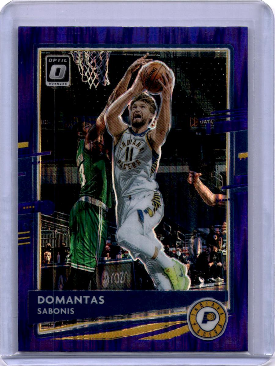 2020-21 Donruss Optic #142 Domantas Sabonis Purple Shock