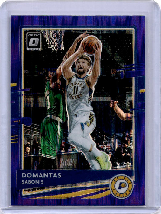 2020-21 Donruss Optic #142 Domantas Sabonis Purple Shock
