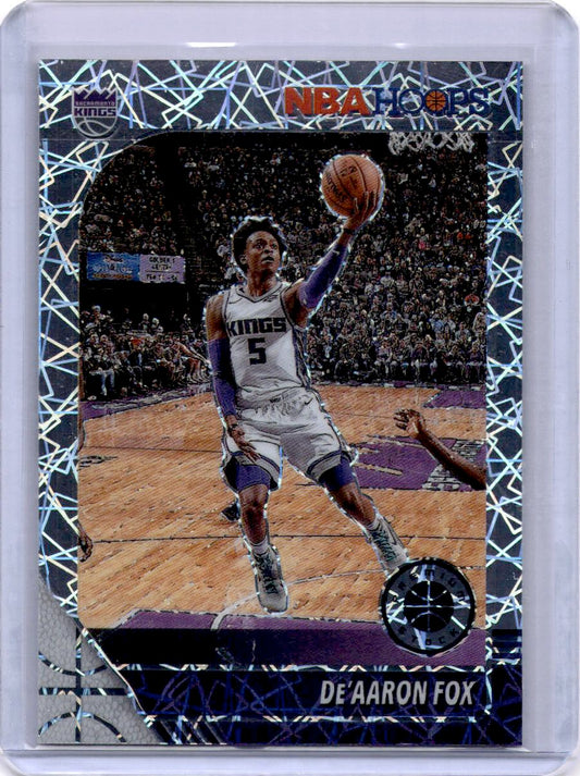 2019-20 Hoops Premium Stock #165 De'Aaron Fox Prizms Silver Laser