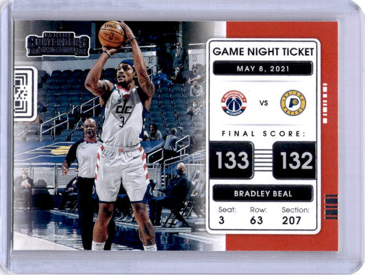 2021-22 Panini Contenders #20 Bradley Beal Game Night Ticket