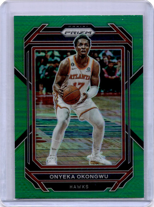 2022-23 Panini Prizm #163 Onyeka Okongwu Prizms Green