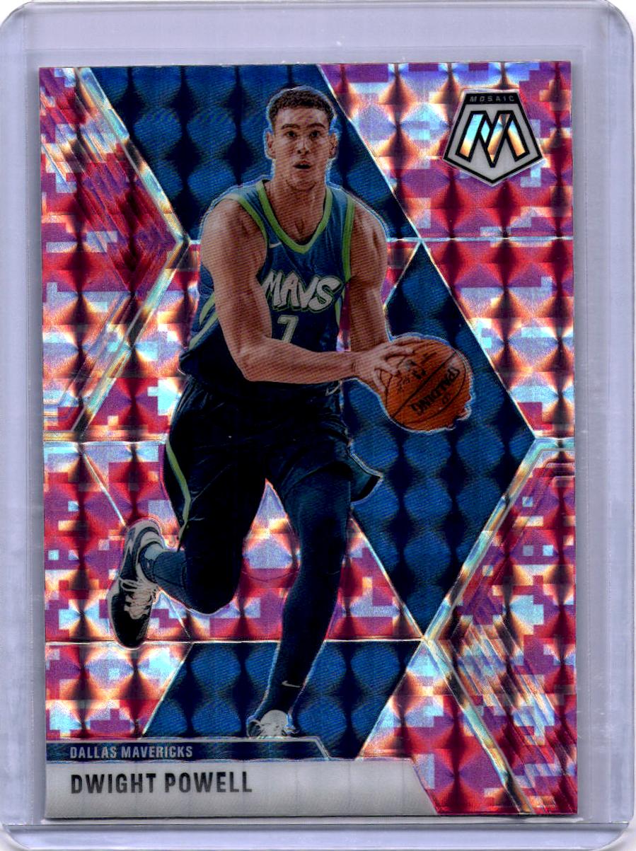 2019-20 Panini Mosaic #74 Dwight Powell Camo Pink