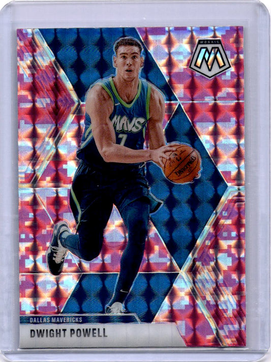 2019-20 Panini Mosaic #74 Dwight Powell Camo Pink