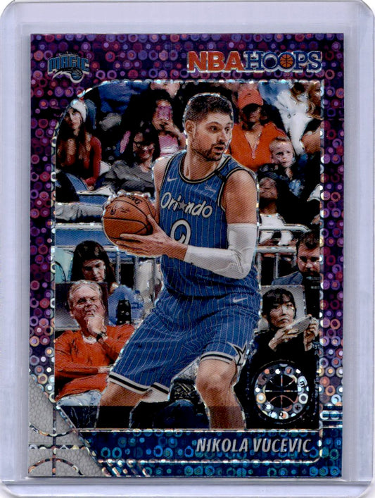 2019-20 Hoops Premium Stock #142 Nikola Vucevic Prizms Purple Disco
