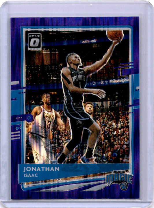 2020-21 Donruss Optic #66 Jonathan Isaac Purple Shock