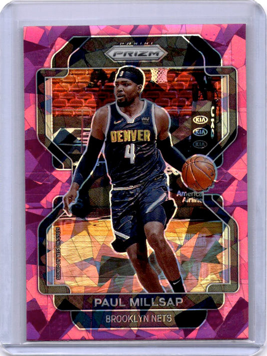 2021-22 Panini Prizm #46 Paul Millsap Pink Ice