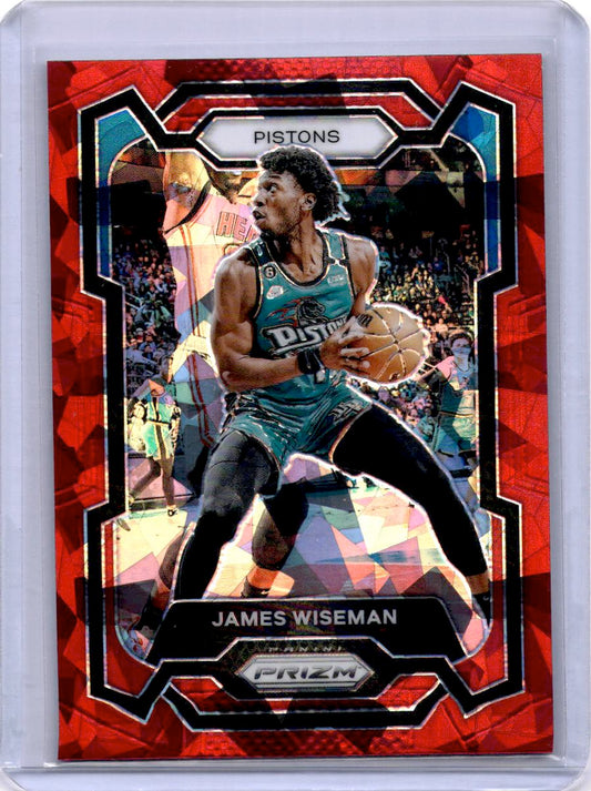 2023-24 Panini Prizm #86 James Wiseman Prizms Red Ice