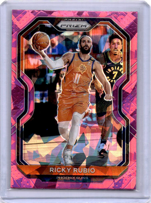 2020-21 Panini Prizm #235 Ricky Rubio Pink Ice Prizms