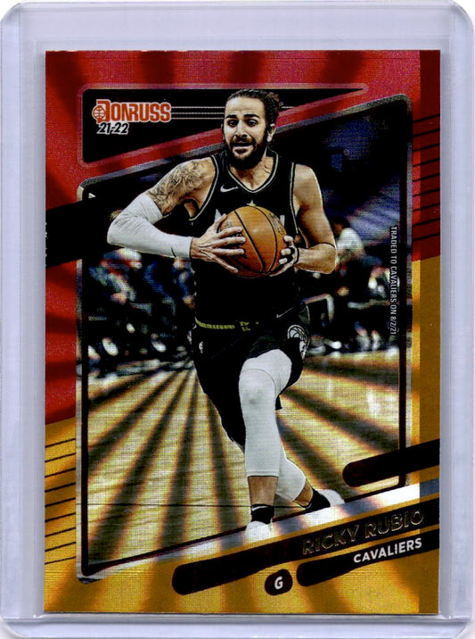 2021-22 Donruss #51 Ricky Rubio Holo Red and Gold Laser