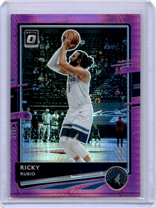 2020-21 Donruss Optic #138 Ricky Rubio Hyper Pink