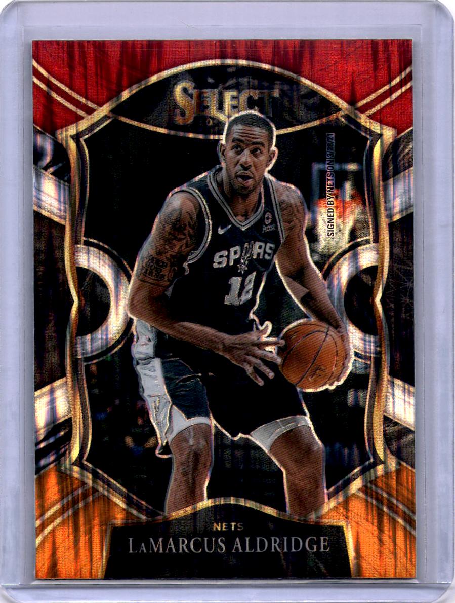 2020-21 Panini Select #49 LaMarcus Aldridge Red White Orange Flash