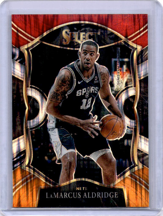 2020-21 Panini Select #49 LaMarcus Aldridge Red White Orange Flash