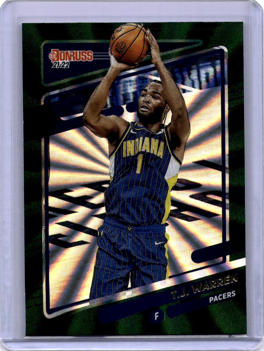 2021-22 Donruss #116 T.J. Warren Holo Green Laser