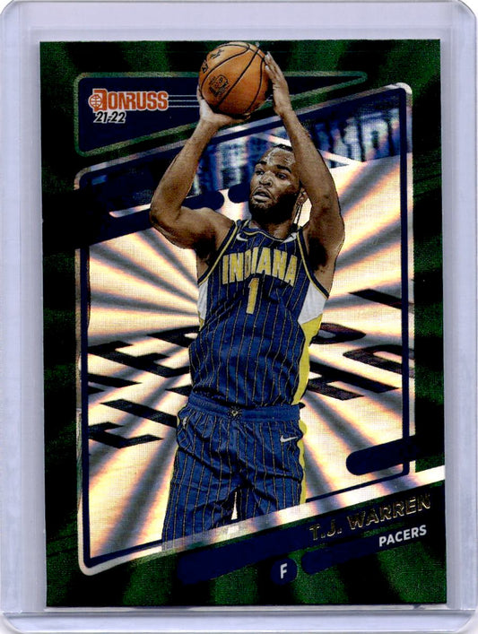 2021-22 Donruss #116 T.J. Warren Holo Green Laser