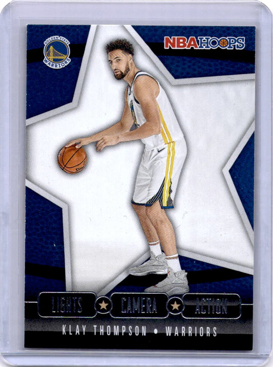2020-21 Hoops #27 Klay Thompson Lights Camera Action Holo