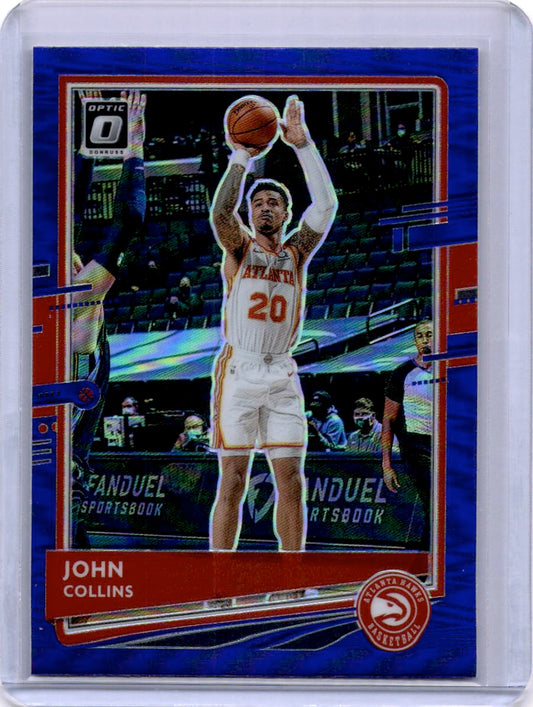 2020-21 Donruss Optic #139 John Collins Blue Pulsar