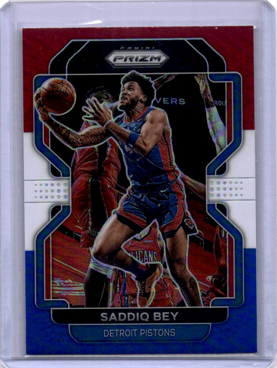 2021-22 Panini Prizm #193 Saddiq Bey Red White and Blue