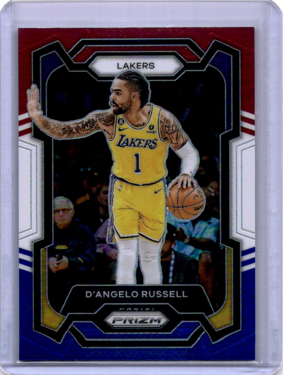 2023-24 Panini Prizm #111 D'Angelo Russell Prizms Red White and Blue