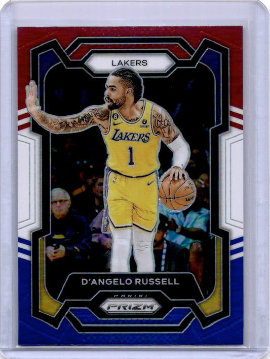 2023-24 Panini Prizm #111 D'Angelo Russell Prizms Red White and Blue