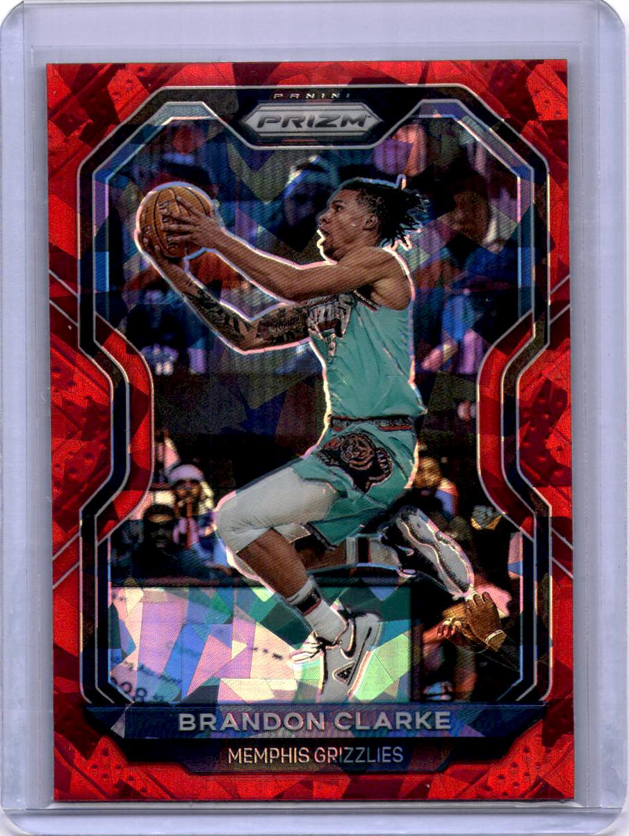 2020-21 Panini Prizm #228 Brandon Clarke Red Ice Prizms