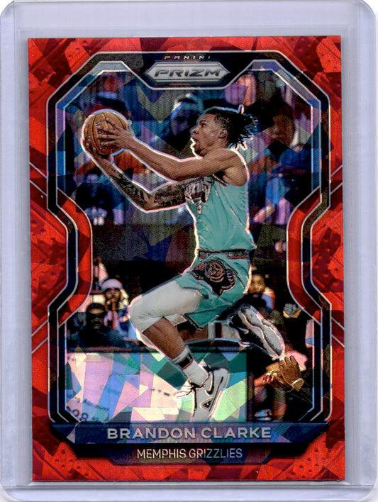 2020-21 Panini Prizm #228 Brandon Clarke Red Ice Prizms