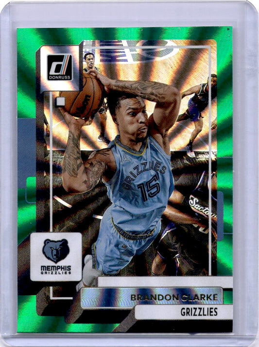 2022-23 Donruss #184 Brandon Clarke Holo Laser Green