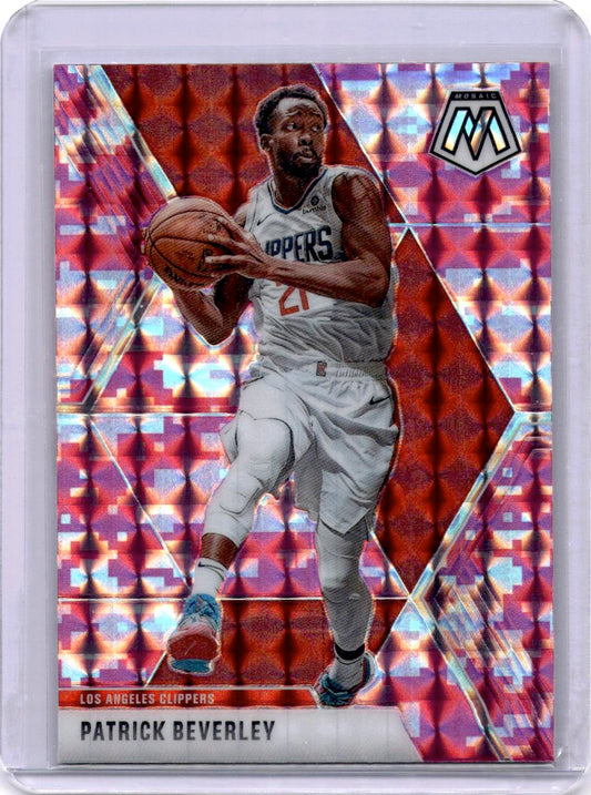 2019-20 Panini Mosaic #88 Patrick Beverley Camo Pink