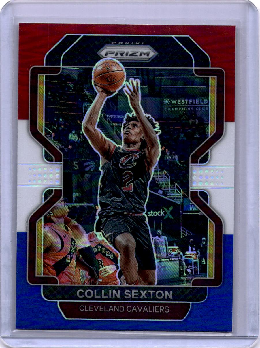 2021-22 Panini Prizm #240 Collin Sexton Red White and Blue