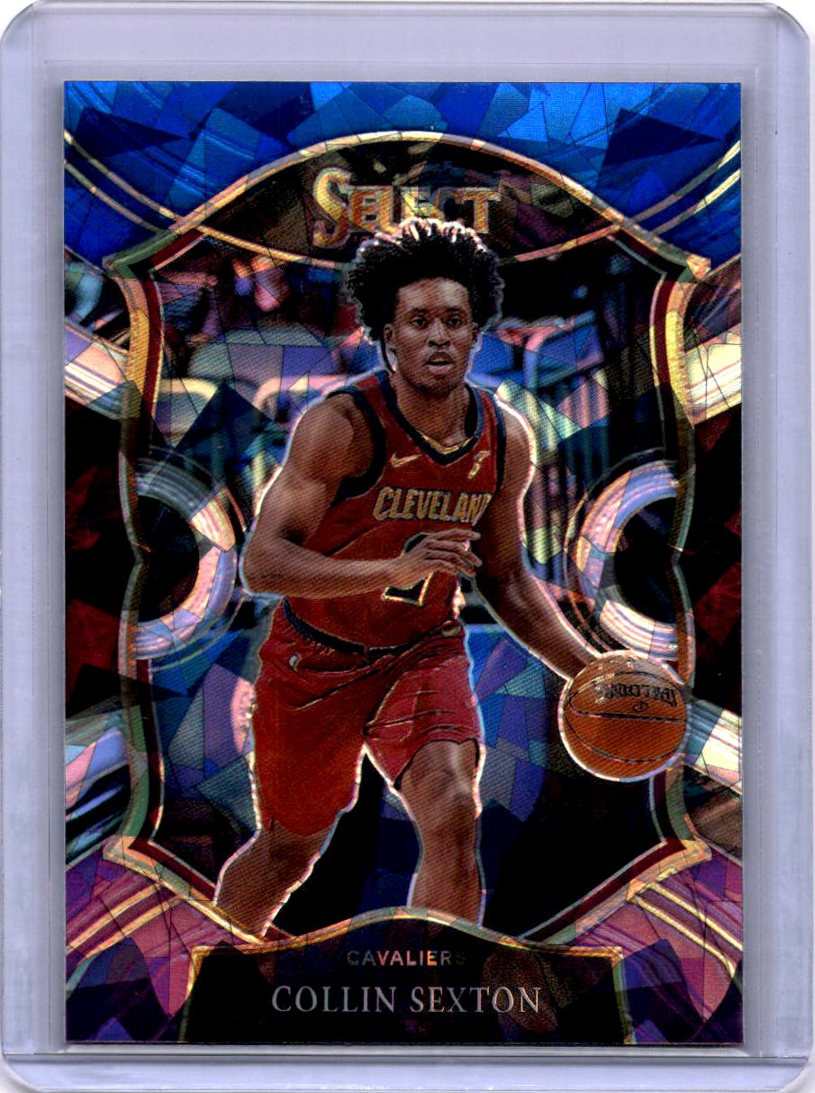 2020-21 Panini Select #59 Collin Sexton Blue White Purple Cracked Ice