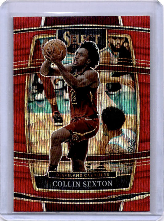 2021-22 Panini Select #71 Collin Sexton Red Wave Prizms