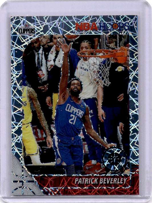 2019-20 Hoops Premium Stock #271 Patrick Beverley Prizms Silver Laser