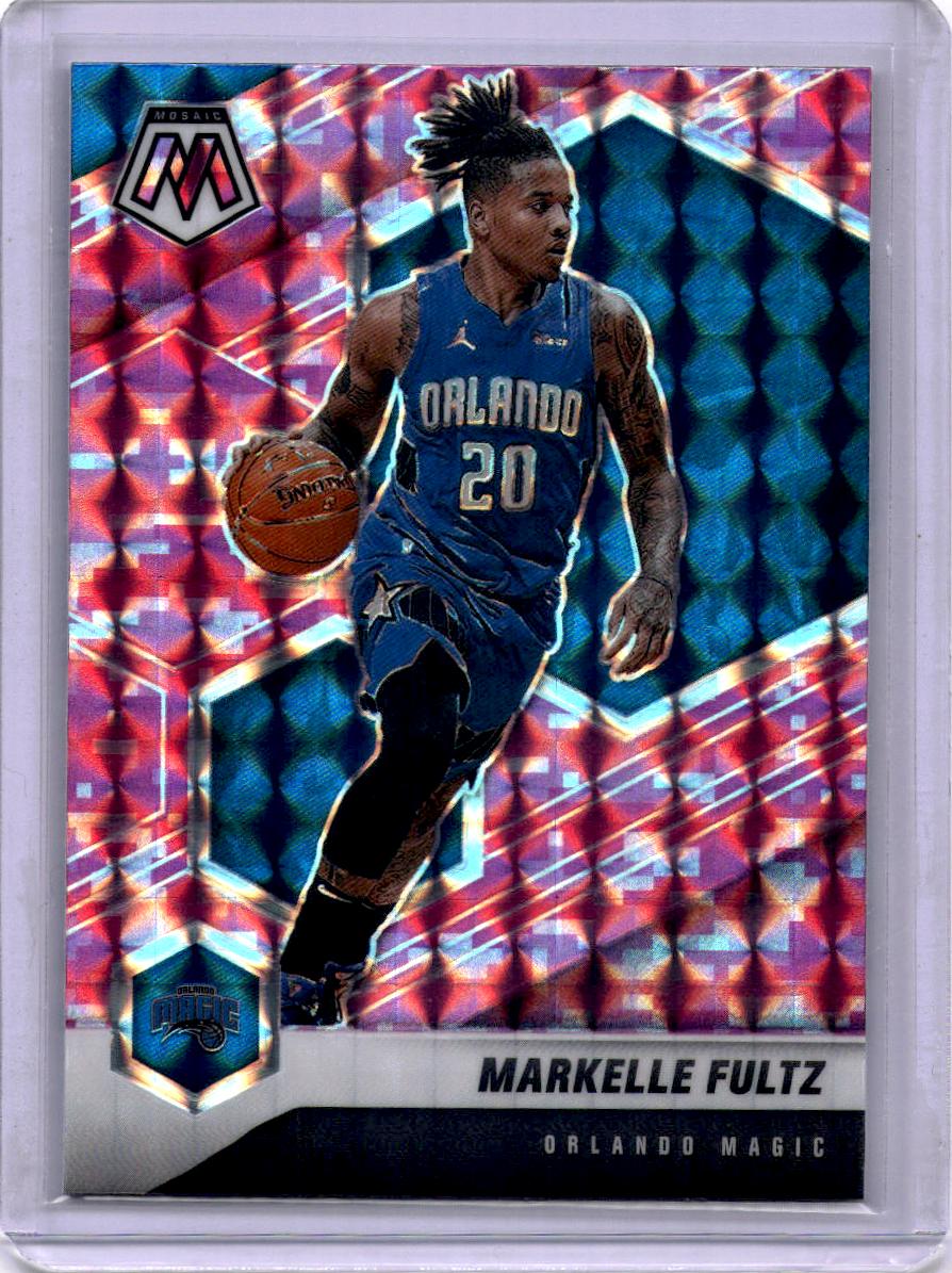 2020-21 Panini Mosaic #54 Markelle Fultz Mosaic Camo Pink