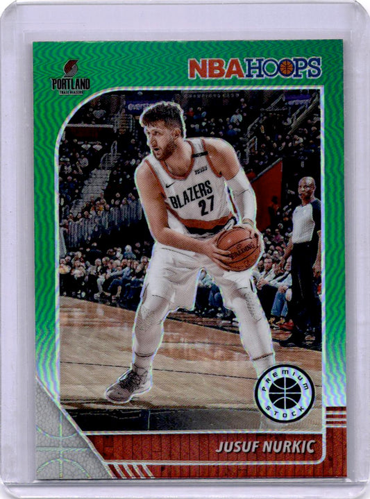 2019-20 Hoops Premium Stock #162 Jusuf Nurkic Prizms Green