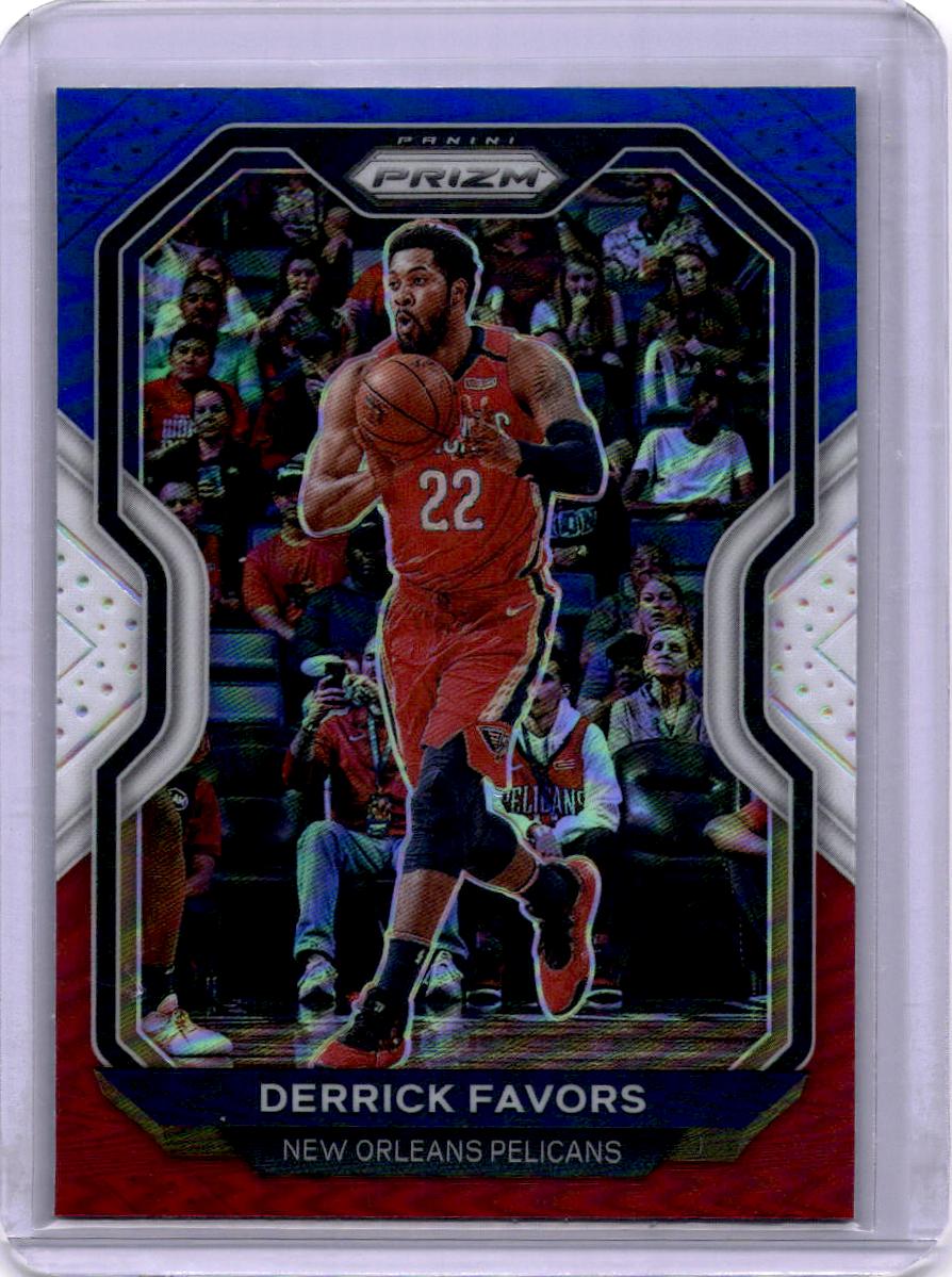 2020-21 Panini Prizm #133 Derrick Favors Red, White and Blue Prizms