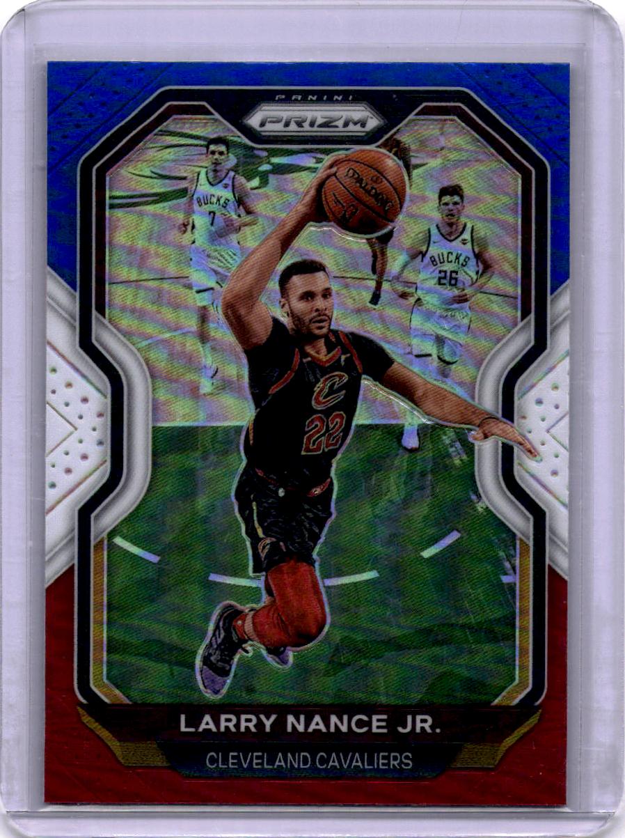 2020-21 Panini Prizm #191 Larry Nance Jr. Red, White and Blue Prizms