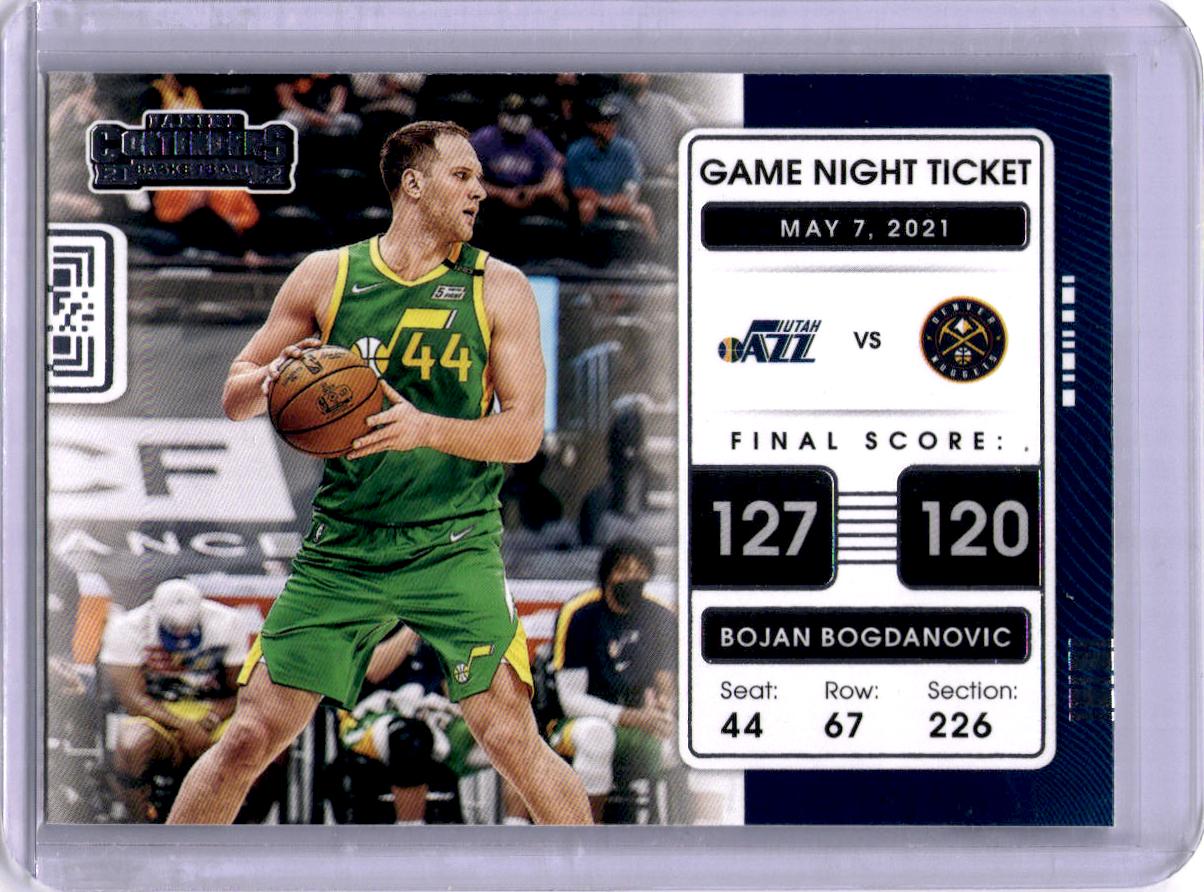 2021-22 Panini Contenders #6 Bojan Bogdanovic Game Night Ticket