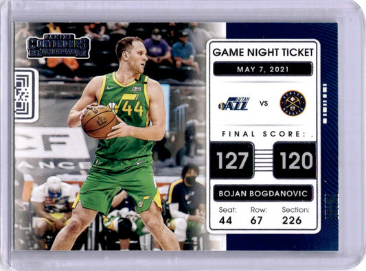 2021-22 Panini Contenders #6 Bojan Bogdanovic Game Night Ticket