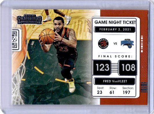2021-22 Panini Contenders #10 Fred VanVleet Game Night Ticket