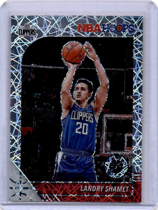 2019-20 Hoops Premium Stock #83 Landry Shamet Prizms Silver Laser